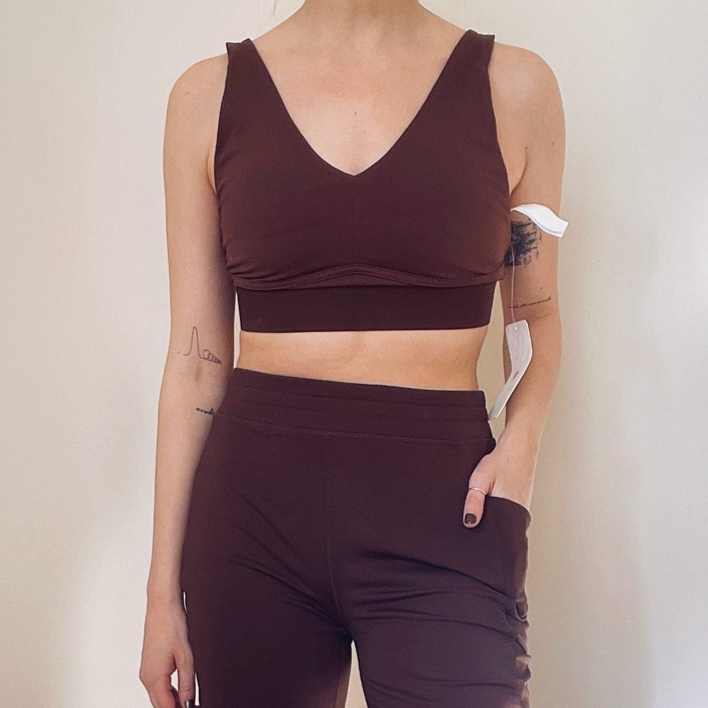 FABLETICS brown All Day Every Day Bra M (matching set) NWT